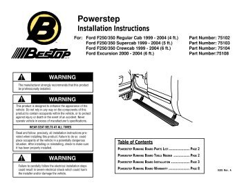Bestop Power Step Install Ford SuperDuty ... - RealTruck.com