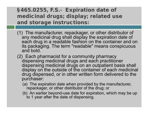 Dispensing Legend Drugs