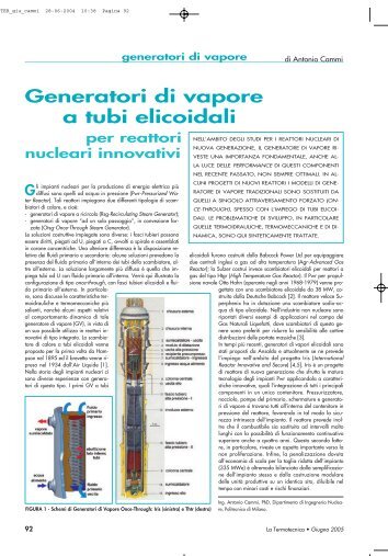 Generatori di vapore a tubi elicoidali - La Termotecnica