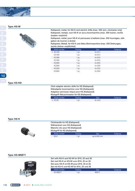 TOOLS - GEREEDSCHAP - OUTILS ... - Termocommerce