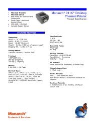 Monarch ® 9416 ™ Desktop Thermal Printer - Gomaro