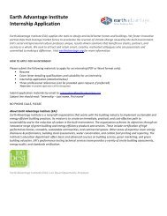 Request an Internship - Earth Advantage