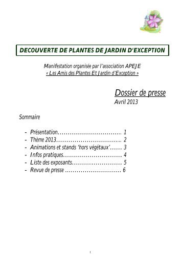 Dossier de presse - Jardinot - Le jardin du cheminot