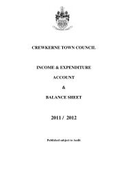crewkerne town council income & expenditure account & balance ...