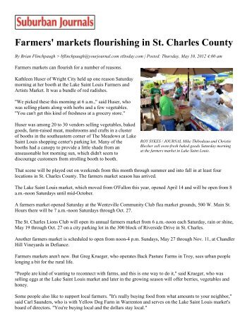 Farmers' markets flourishing in St. Charles County - EDC St. Charles ...