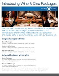 Introducing Wine & Dine Packages - Celebrity Cruises