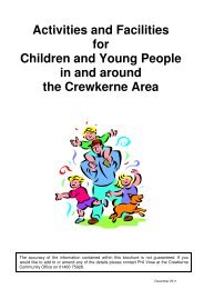 Activities and Facilities for Children and Young ... - Crewkerne Town
