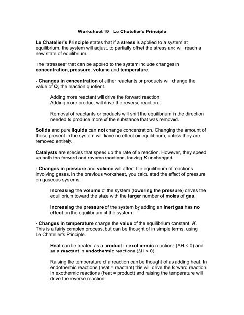 LeChatelier Worksheet with Notes.pdf - ChemistryforMrL