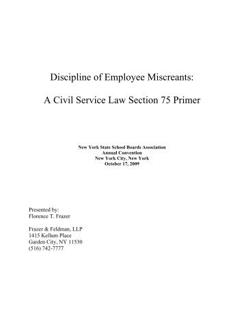 Employee Discipline - New York State School Boards Association