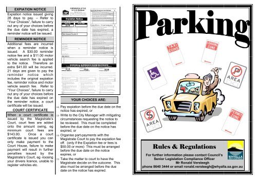 parking brochure - City of Whyalla - SA.Gov.au