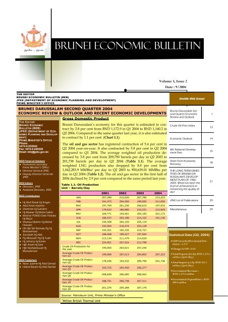 Brunei Economic Bulletin Vol.3 Issue No.2 - Brunei Resources