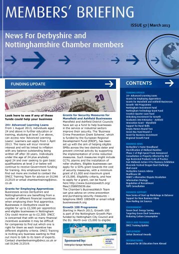 March 2013 - Derbyshire and Nottinghamshire Chamber of Commerce