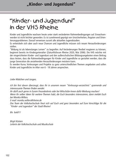 Programm 2010 - VHS Rheine