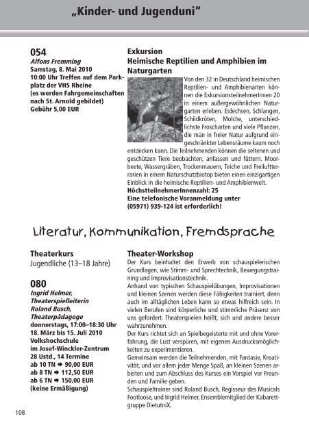 Programm 2010 - VHS Rheine