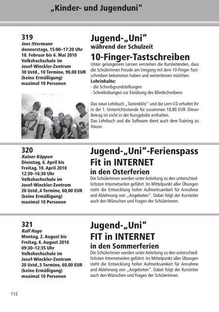 Programm 2010 - VHS Rheine