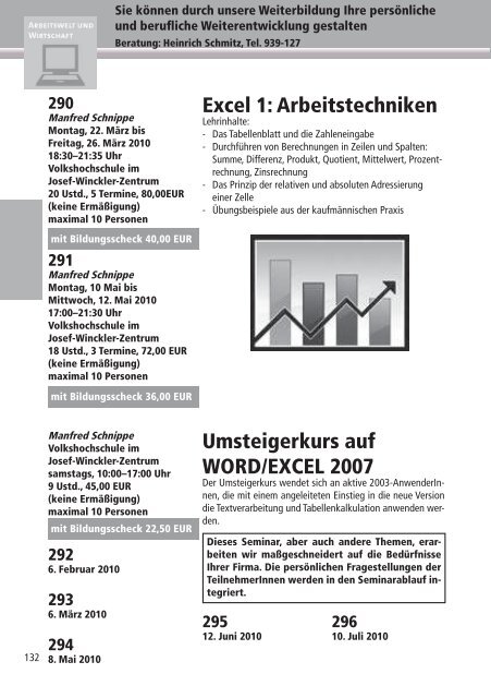 Programm 2010 - VHS Rheine