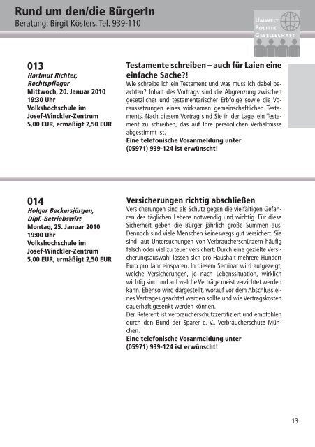 Programm 2010 - VHS Rheine