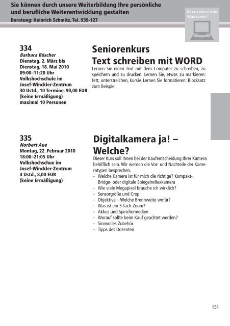 Programm 2010 - VHS Rheine