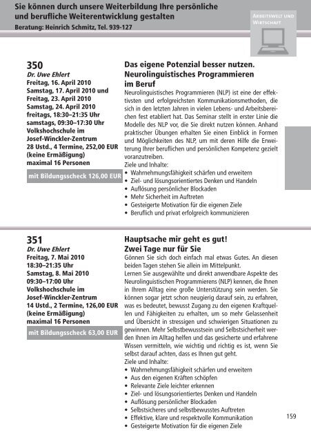 Programm 2010 - VHS Rheine