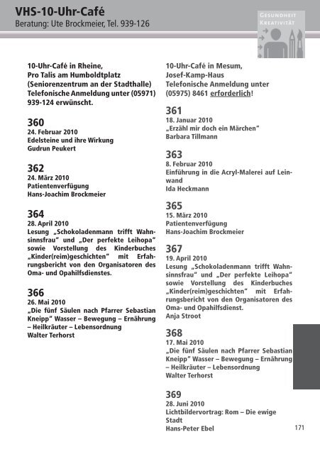 Programm 2010 - VHS Rheine