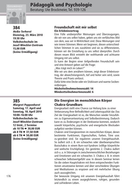 Programm 2010 - VHS Rheine