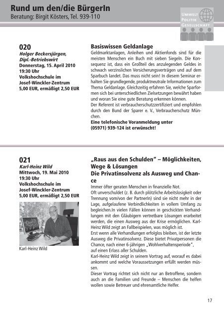 Programm 2010 - VHS Rheine