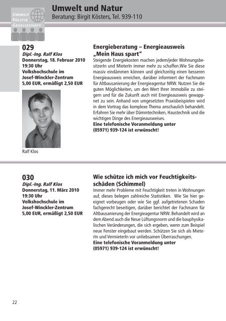 Programm 2010 - VHS Rheine