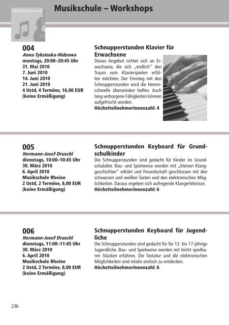 Programm 2010 - VHS Rheine