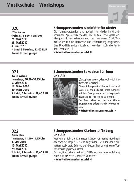 Programm 2010 - VHS Rheine