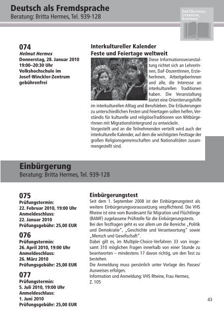 Programm 2010 - VHS Rheine