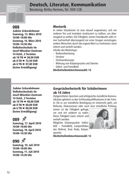 Programm 2010 - VHS Rheine