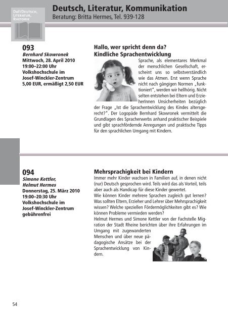 Programm 2010 - VHS Rheine