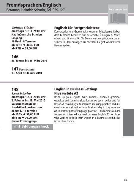 Programm 2010 - VHS Rheine