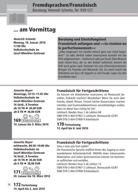 Programm 2010 - VHS Rheine