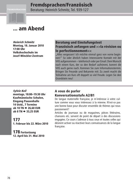 Programm 2010 - VHS Rheine