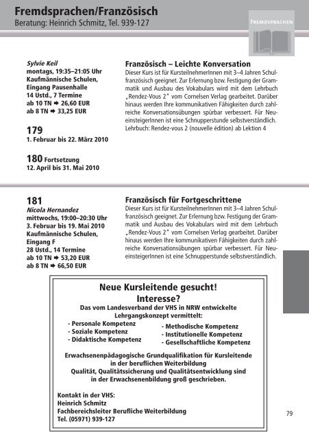 Programm 2010 - VHS Rheine