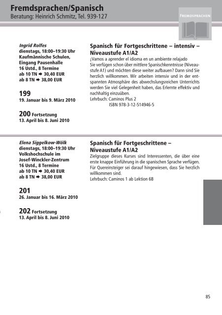 Programm 2010 - VHS Rheine