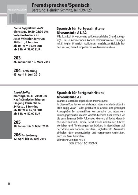 Programm 2010 - VHS Rheine