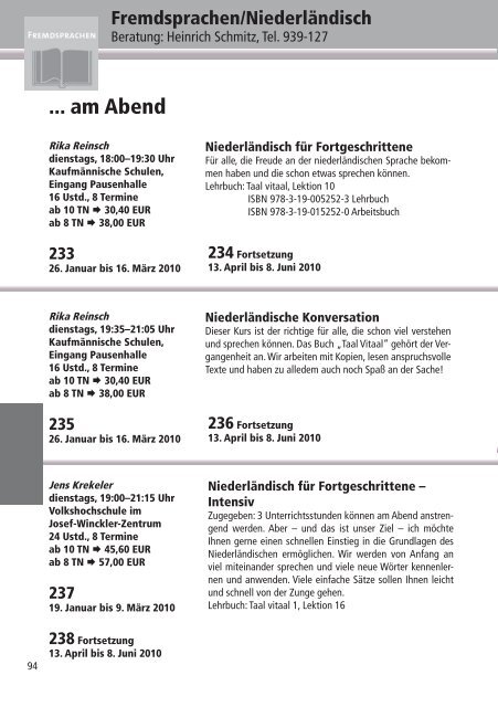 Programm 2010 - VHS Rheine