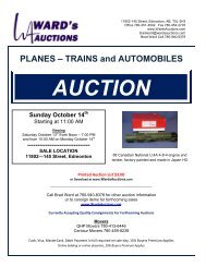 PLANES – TRAINS and AUTOMOBILES ... - Ward's Auctions