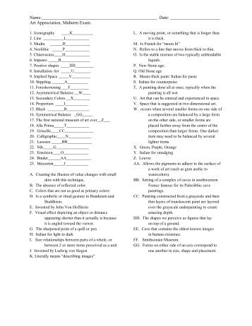 Midterm Exam (beginning through printmaking) with answers.pdf