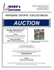 ANTIQUES / ESTATE / COLLECTIBLES AUCTION ... - Ward's Auctions