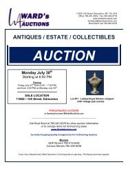 ANTIQUES / ESTATE / COLLECTIBLES AUCTION ... - Ward's Auctions