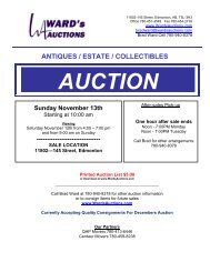 Printer Friendly PDF Listing - Ward's Auctions