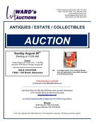 ANTIQUES / ESTATE / COLLECTIBLES AUCTION ... - Ward's Auctions
