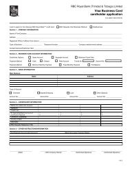 Application Form - RBTT Bank