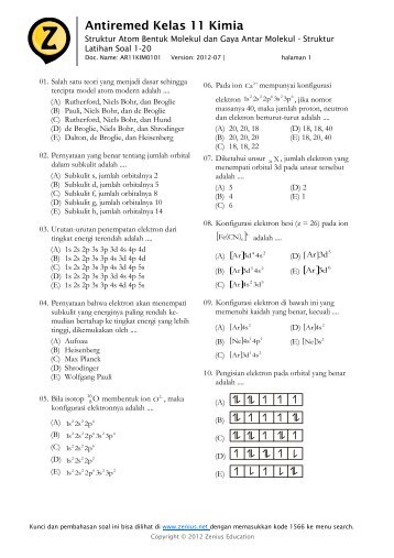 Antiremed Kelas 11 Kimia