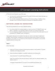 CT Connect Licensing Instructions - Syntellect