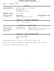 1 MATERIAL SAFETY DATA SHEET - Graphic Chemical and Ink Co.