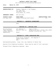 1 MATERIAL SAFETY DATA SHEET - Graphic Chemical and Ink Co.